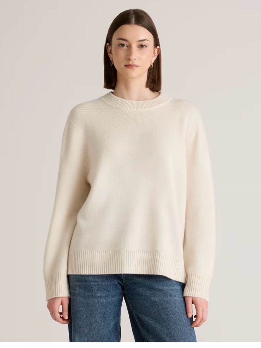 Quince Oversized Cashmere Crewneck Sweater